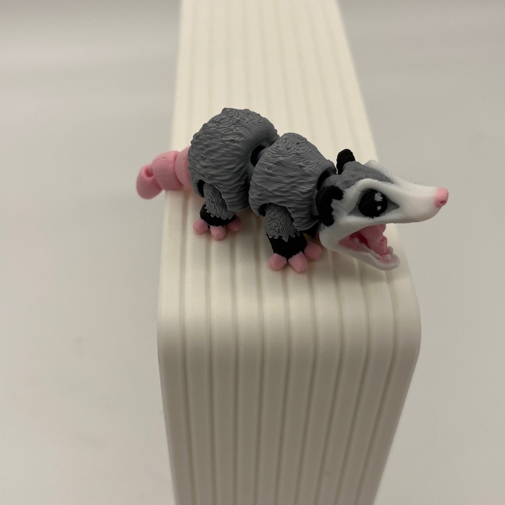 3D printed Articulated Opossum 2 1/2” Fidget Toy Fun Collectibl…